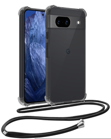 Google Pixel 8a Hoesje met Koord Backcover Shockproof - Transparant
