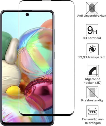Samsung A71 Screenprotector Gehard Glas - Full Screen