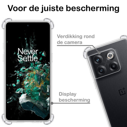 OnePlus 10T Hoesje Shockproof Backcover Siliconen - Transparant