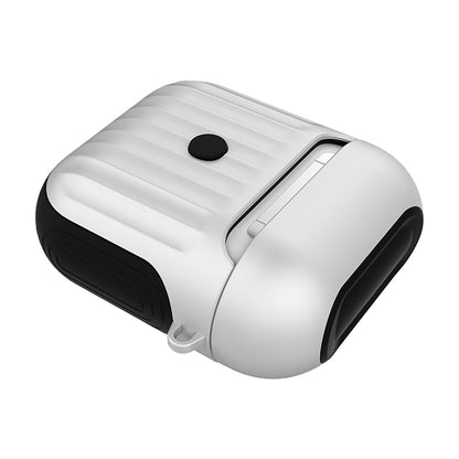 AirPods 1 Hoesje Hard Cover met Ribbels - Wit