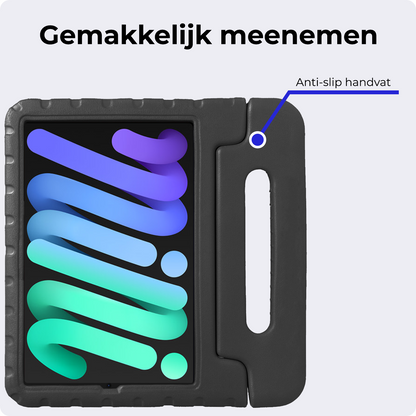 iPad Mini 7 Kinderhoes Shockabsorberend Foam - Zwart
