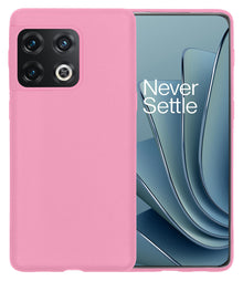 OnePlus 10 Pro Hoesje Siliconen Backcover Lichtgewicht - Lichtroze