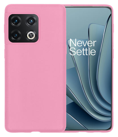OnePlus 10 Pro Hoesje Siliconen Backcover Lichtgewicht - Lichtroze