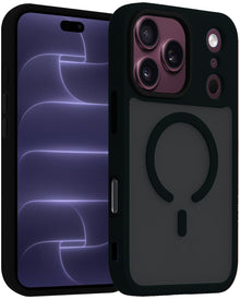 iPhone 18 Pro Hoesje Geschikt voor Magsafe Backcover Shockproof - Zwart