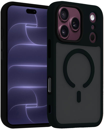 iPhone 18 Pro Hoesje Geschikt voor Magsafe Backcover Shockproof - Zwart