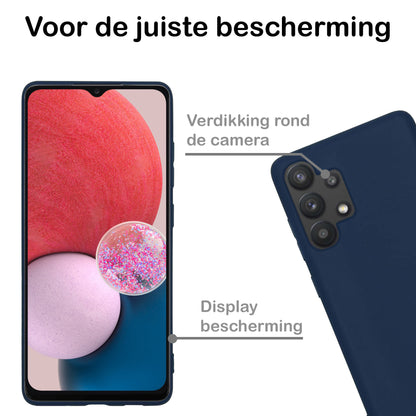 Samsung A13 4G Hoesje Siliconen Backcover Lichtgewicht - Donkerblauw