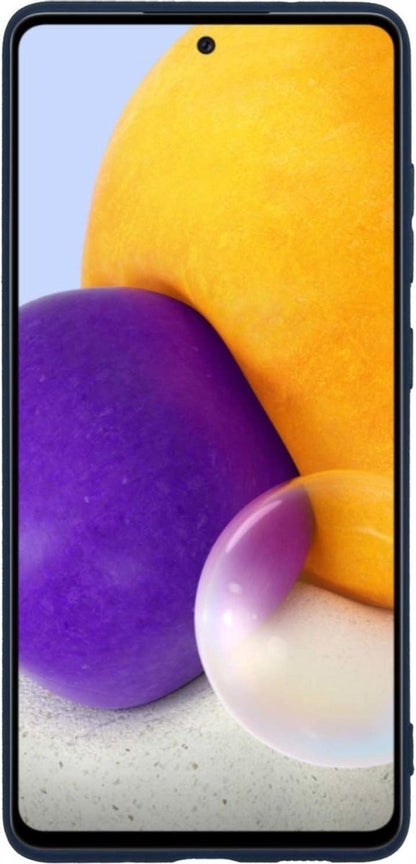 Samsung A72 Hoesje Siliconen Backcover Lichtgewicht - Donkerblauw