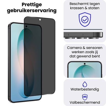 Samsung S26 Plus Screenprotector Gehard Glas - Privacy