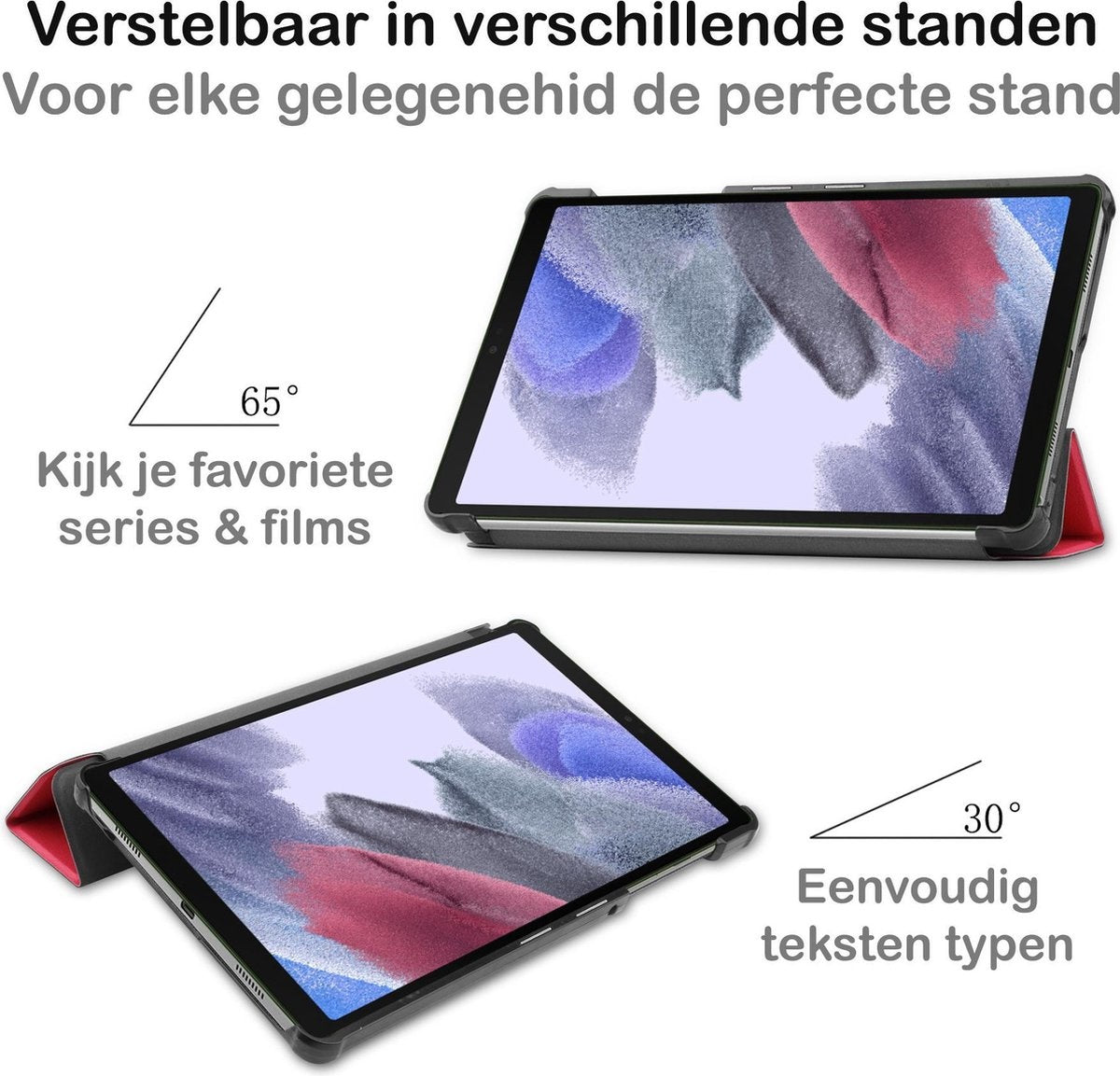 Samsung Galaxy Tab A7 Lite Hoesje Book Case - Rood