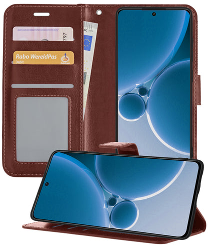 OnePlus Nord 3 Hoesje Bookcase Cover met Kaarthouder - Bruin