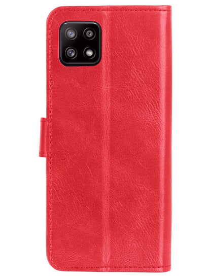 Samsung M22 Hoesje Bookcase Cover met Kaarthouder - Rood