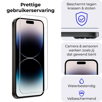 iPhone 14 Pro Screenprotector Gehard Glas met Installatieframe