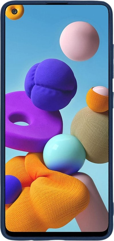 Samsung A21s Hoesje Siliconen - Donkerblauw