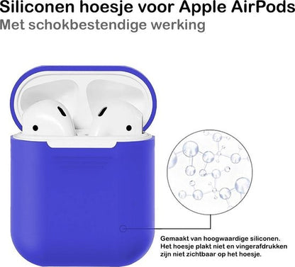 AirPods 2 Hoesje Siliconen Krasbestendig - Donkerblauw