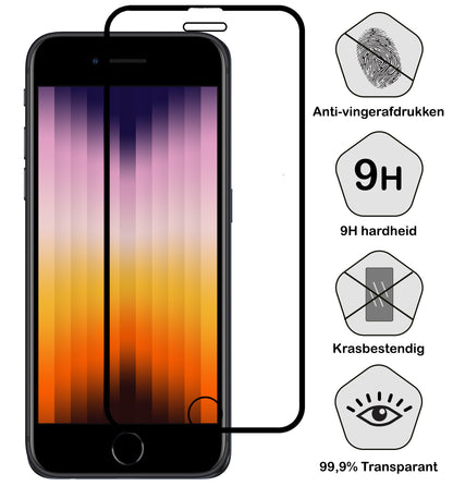 iPhone SE 2022 Screenprotector Gehard Glas - Full Screen