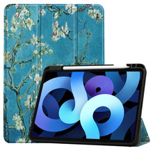 iPad Air 2022 Trifold Bookcase Hoes met Penhouder voor Apple Pen - Bloesem