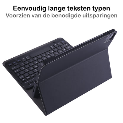 iPad Pro 2022 (11 inch) Toetsenbord Hoes met Uitneembaar toetsenbord - Zwart