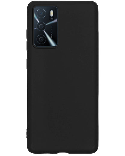 OPPO A16 Hoesje Siliconen Backcover Lichtgewicht - Zwart