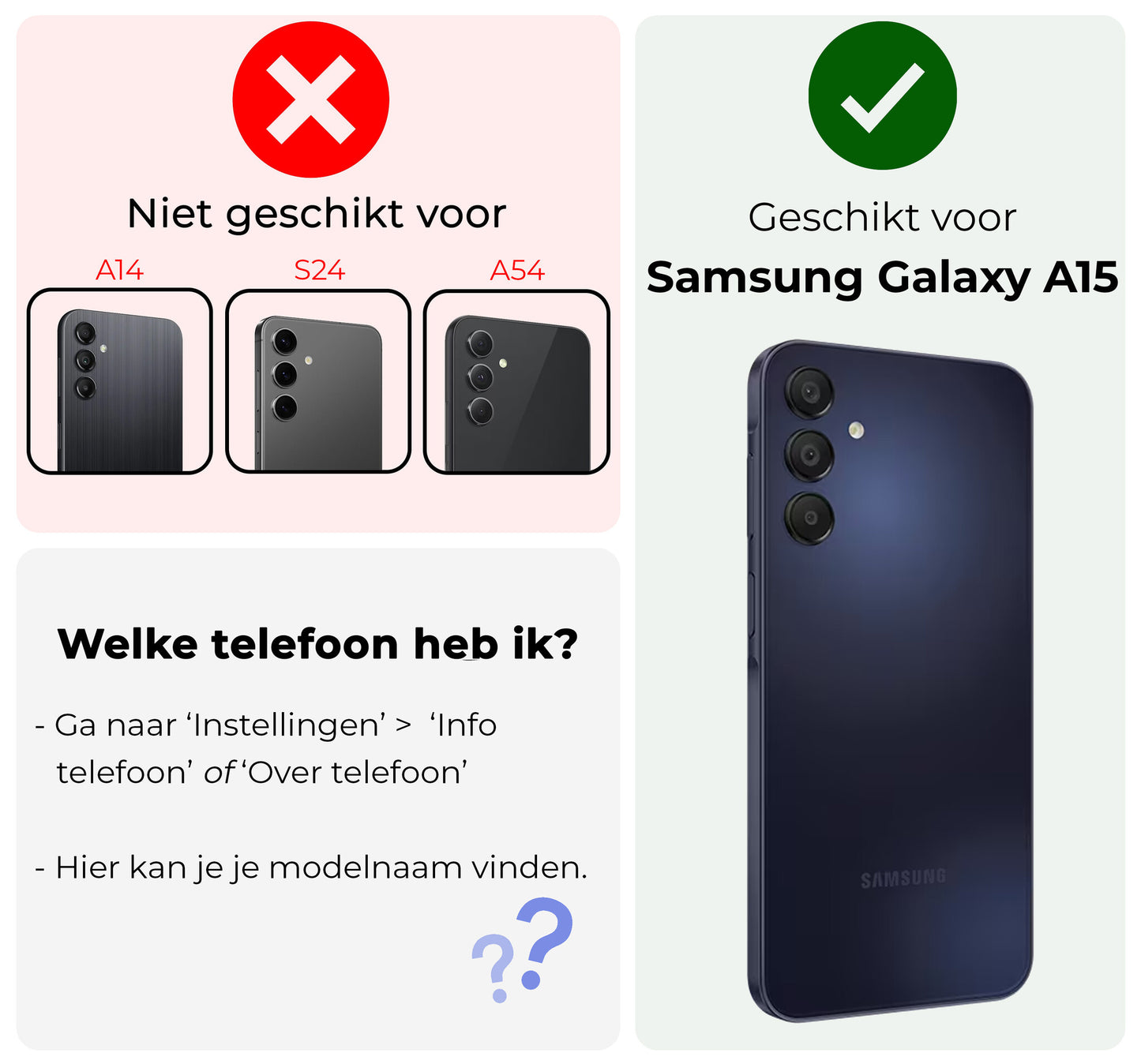 Samsung A15 Hoesje Siliconen - Transparant