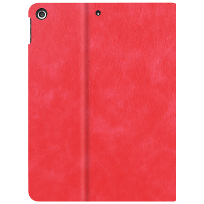 iPad 10.2 2021 Trifold Bookcase Luxe Hoes - Rood