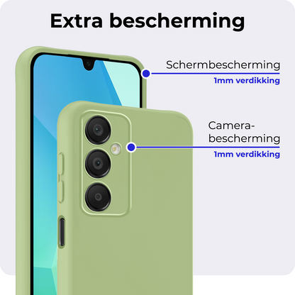 Samsung A16 Hoesje Siliconen Backcover Lichtgewicht - Groen