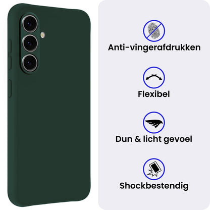 Samsung A57 Hoesje Siliconen Backcover Lichtgewicht - Donkergroen