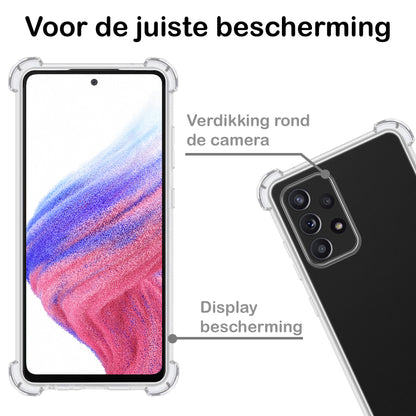 Samsung A53 Hoesje Shockproof Backcover Siliconen - Transparant