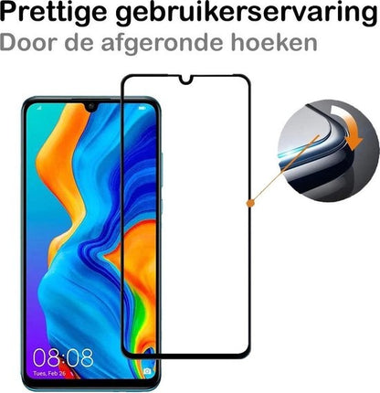 Huawei P30 Lite Screenprotector Gehard Glas - Full Screen