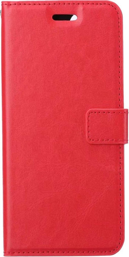 Samsung A32 5G Hoesje Bookcase Cover met Kaarthouder - Rood