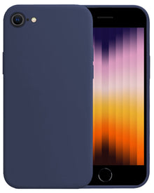 iPhone SE 2022 Hoesje Siliconen Backcover Lichtgewicht - Donkerblauw