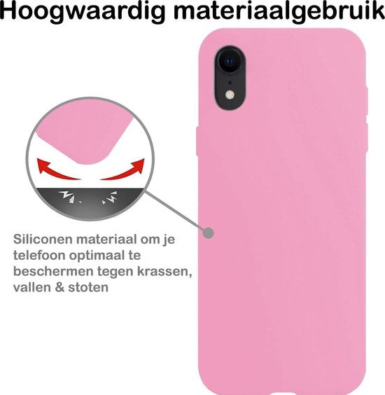 iPhone XR Hoesje Siliconen - Lichtroze