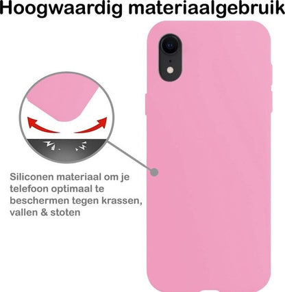 iPhone XR Hoesje Siliconen - Lichtroze