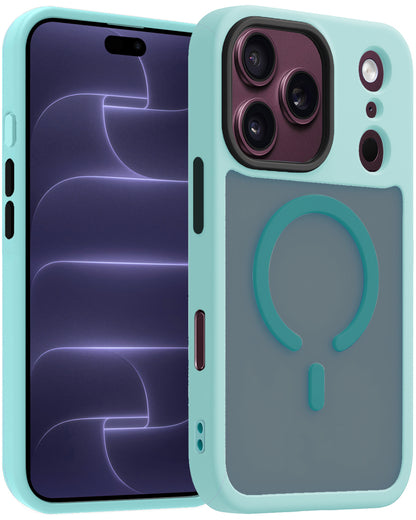 iPhone 18 Pro Hoesje Geschikt voor Magsafe Backcover Shockproof - Lichtblauw
