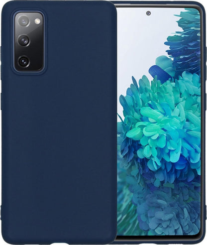 Samsung S20 FE Hoesje Siliconen Backcover Lichtgewicht - Donkerblauw