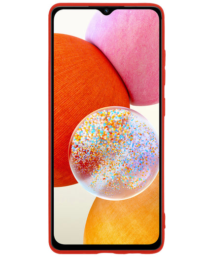 Samsung A14 Hoesje Siliconen Backcover Lichtgewicht - Rood