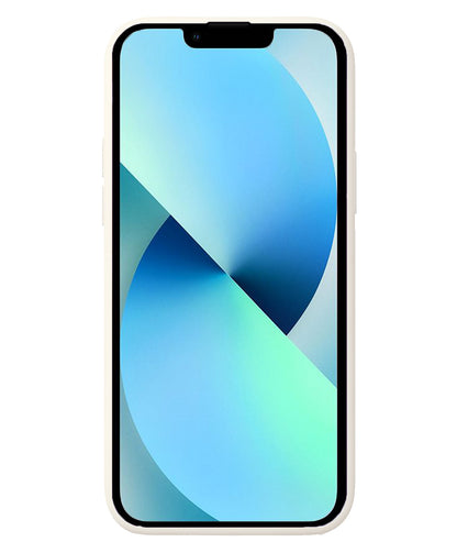 iPhone 14 Hoesje Siliconen Backcover Lichtgewicht - Wit