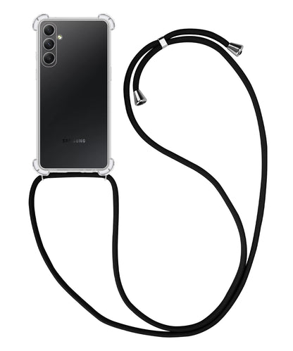 Samsung A14 Hoesje met Koord Backcover Shockproof - Transparant