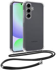 Samsung S24 FE Hoesje met Koord Backcover Shockproof - Transparant