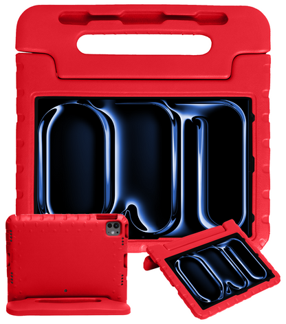 iPad Pro 2024 (13 inch) Kinderhoes Shockabsorberend Foam - Rood