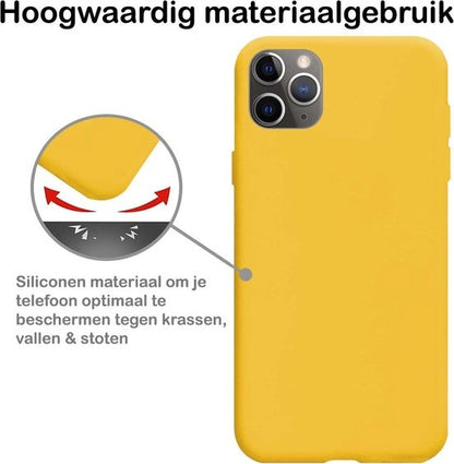 iPhone 11 Pro Hoesje Siliconen Backcover Lichtgewicht - Geel