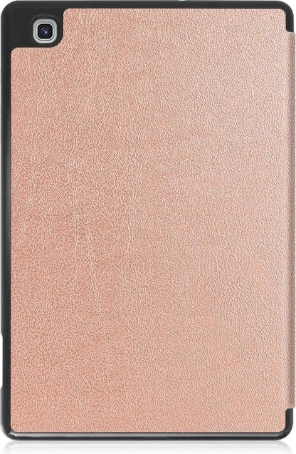 Samsung Galaxy Tab S6 Lite Trifold Bookcase Hoes met Penhouder voor S Pen - Rosé goud
