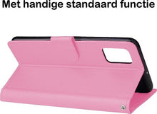 Samsung A71 Hoesje Bookcase Cover met Kaarthouder - Lichtroze