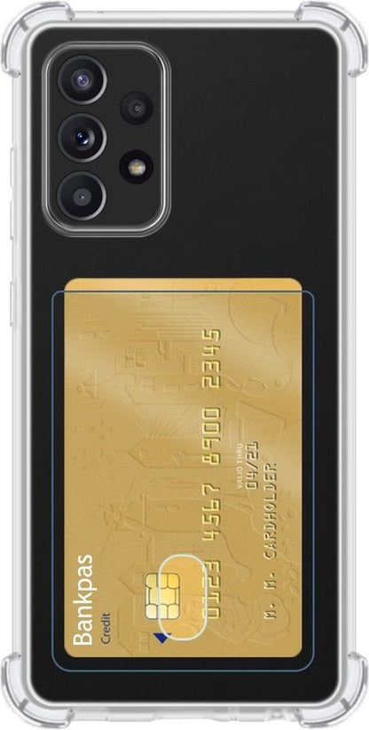 Samsung A52s Hoesje Kaarthouder Backcover Shockproof - Transparant