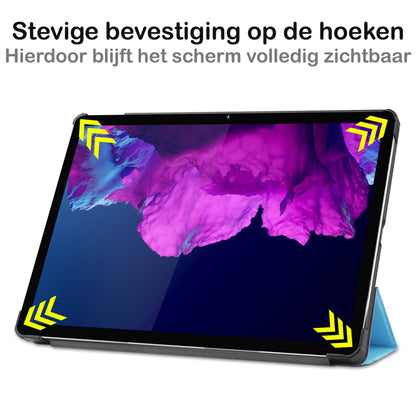 Lenovo Tab P11 Plus Trifold Bookcase Hoes - Lichtblauw