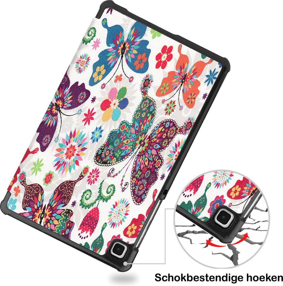 Samsung Galaxy Tab A7 Lite Hoesje Book Case - Vlinders