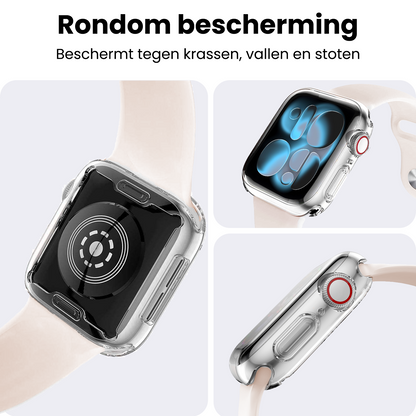 Apple Watch 11 42 mm Hoesje Siliconen Backcover Lichtgewicht - Transparant