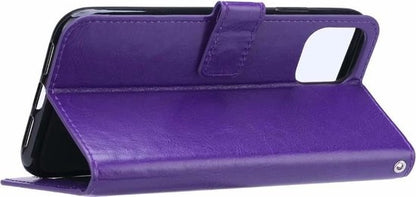 iPhone 11 Hoesje Bookcase Cover met Kaarthouder - Paars