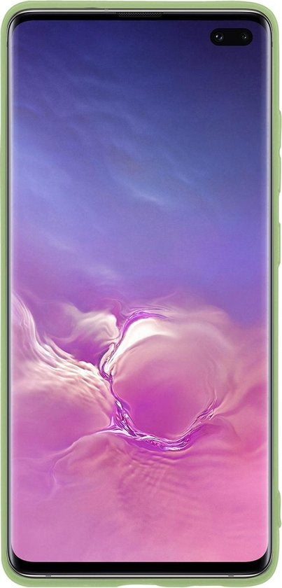 Samsung S10 Hoesje Siliconen Backcover Lichtgewicht - Groen