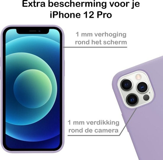 iPhone 12 Pro Hoesje Siliconen - Lila