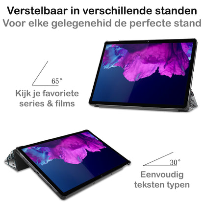 Lenovo Tab P11 Plus Trifold Bookcase Hoes - Eiffeltoren